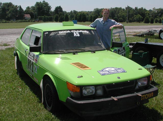 James Fox and the rally car